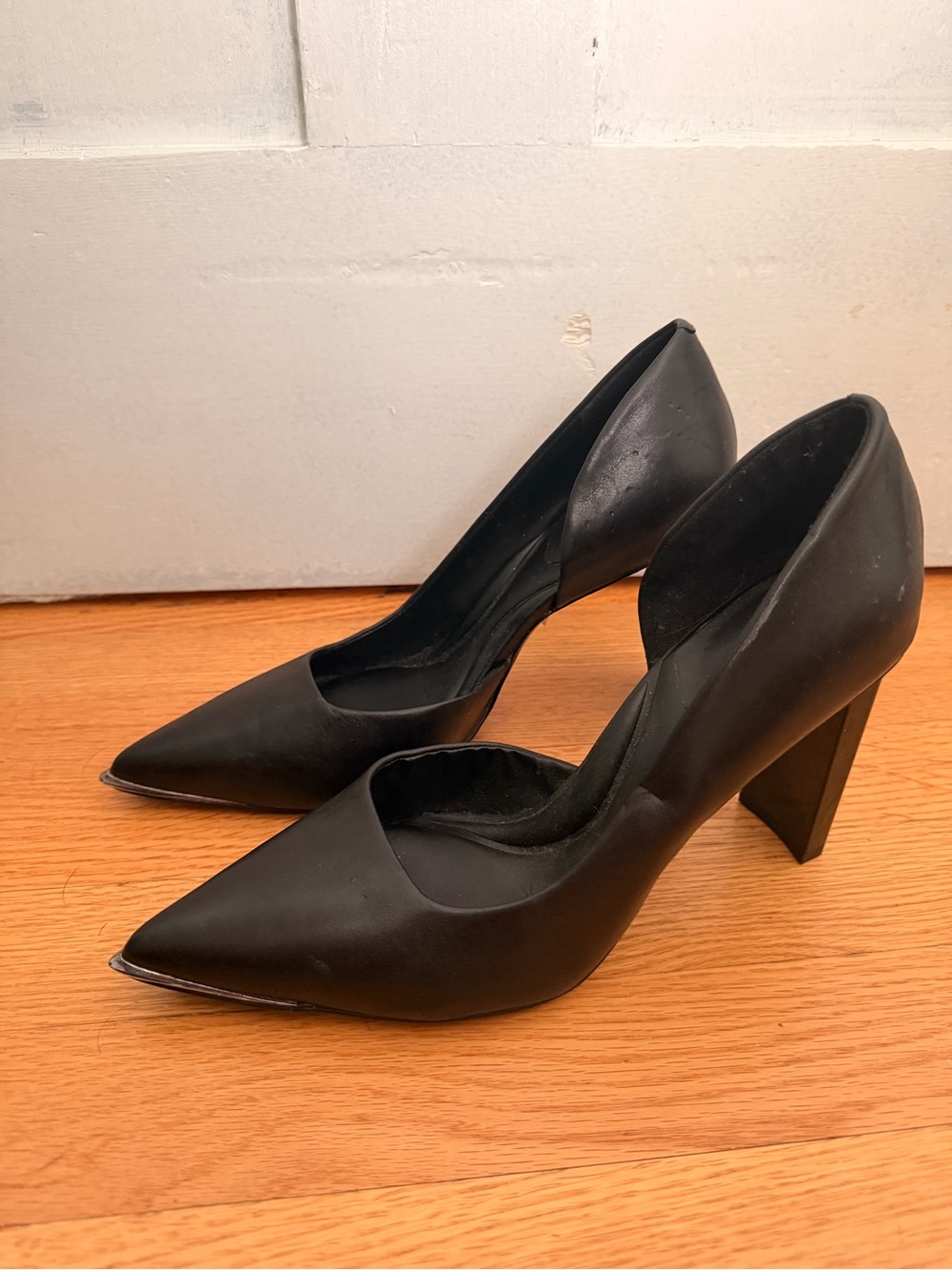 Aldo Pointed-Toe Black Women's Pumps with Block Heel